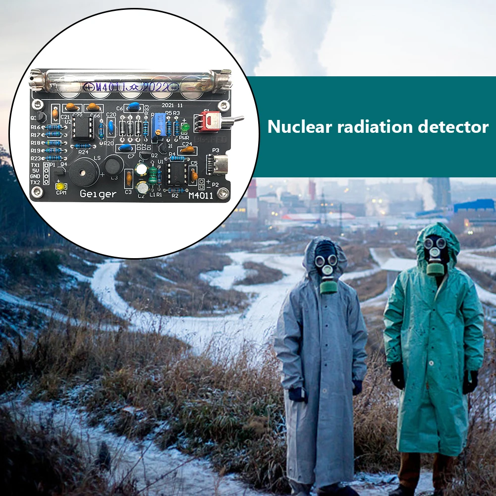 DIY Geiger Counter Kit Assembled Radiation Detector System Miller Tube Nuclear Radiation Detector Geiger Counter Kit Board