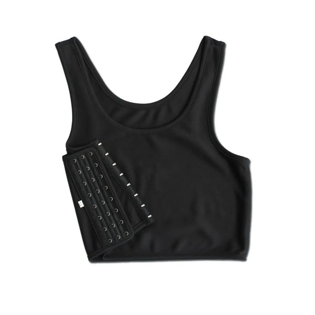 Breast Binder Summer Chest Binder Underwear Tank Tops Bandage Trans Breathable Side Hook Bustier Bra Yoga Exercising Sleeveless Top