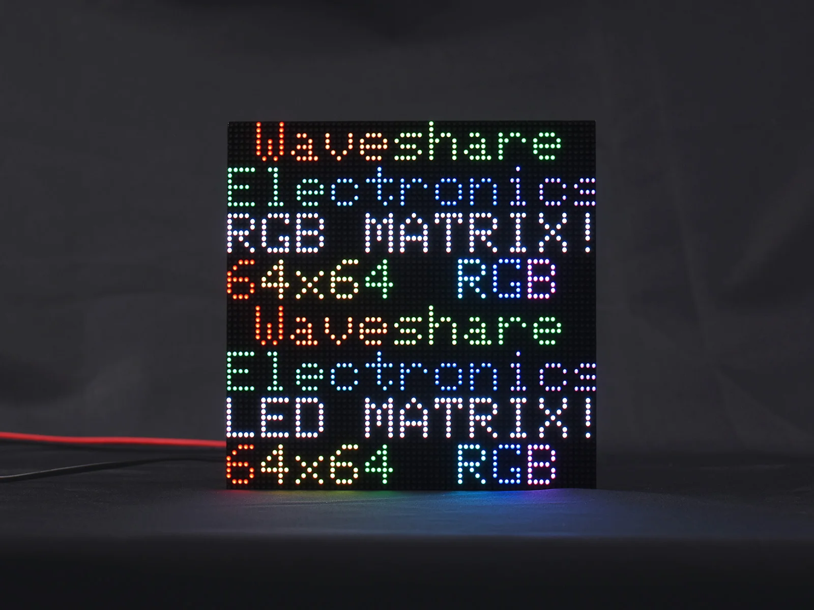 Waveshare RGB 풀 컬러 LED 매트릭스 패널 2/2.5/3/4/5mm 피치 64×32/64×64/96×48 픽셀 라즈베리 파이/아두이노용으로 조정 가능