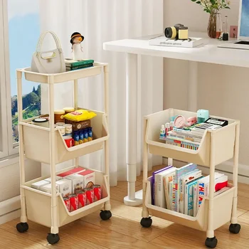 Carrello portaoggetti per scaffale carrello portaoggetti mobile multistrato da cucina semplice scaffale per Snack in stile aperto scaffale per giocattoli da camera da letto 1
