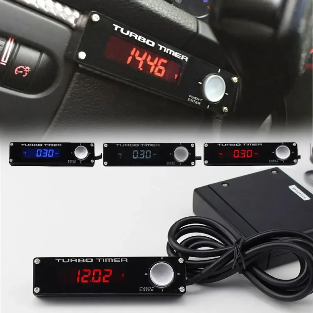 Universal Electronic Car Auto Led Display Digitale Turbo Timer Delay Controller Accessori Per Auto Con Logo