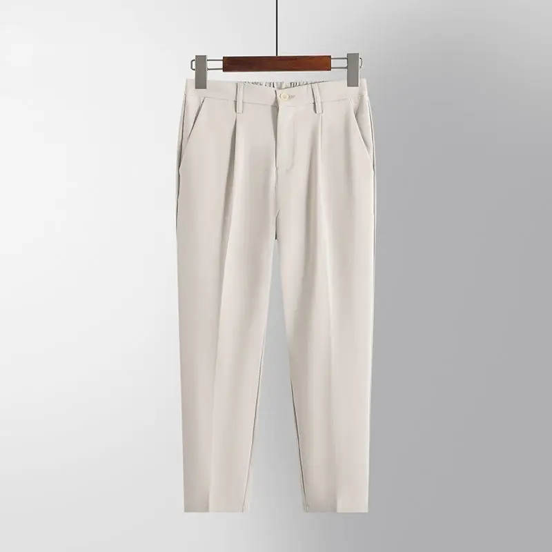 Autumn Winter KPOP Fashion Style Harajuku Slim Fit Trousers Loose Casual All Match Pants High Street Straight Cylinder Suit Pant