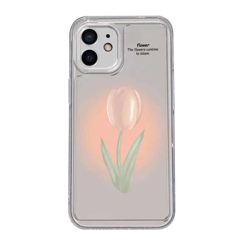 thumbnail image 1 of Funda de silicona transparente para iPhone, carcasa de lujo, rosa, Tuilp, 15, 14, 12, 13, 11 Pro Max, X, Xs, Xr, 7, 8, 15Plus, SE, 1 of 5