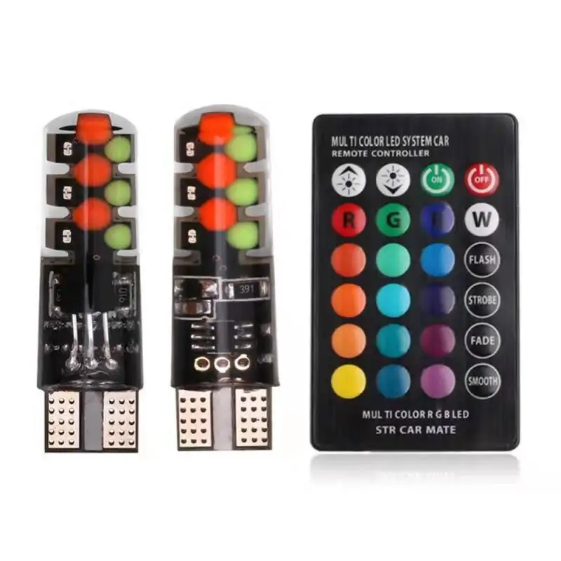 10 SetsT10 W5W Led 194 168 W5W 5050 SMD �ڵ��� �� ���� �� �ڵ��� ���� ���� RGB LED ���� ���� ��Ʈ�ѷ� 12V