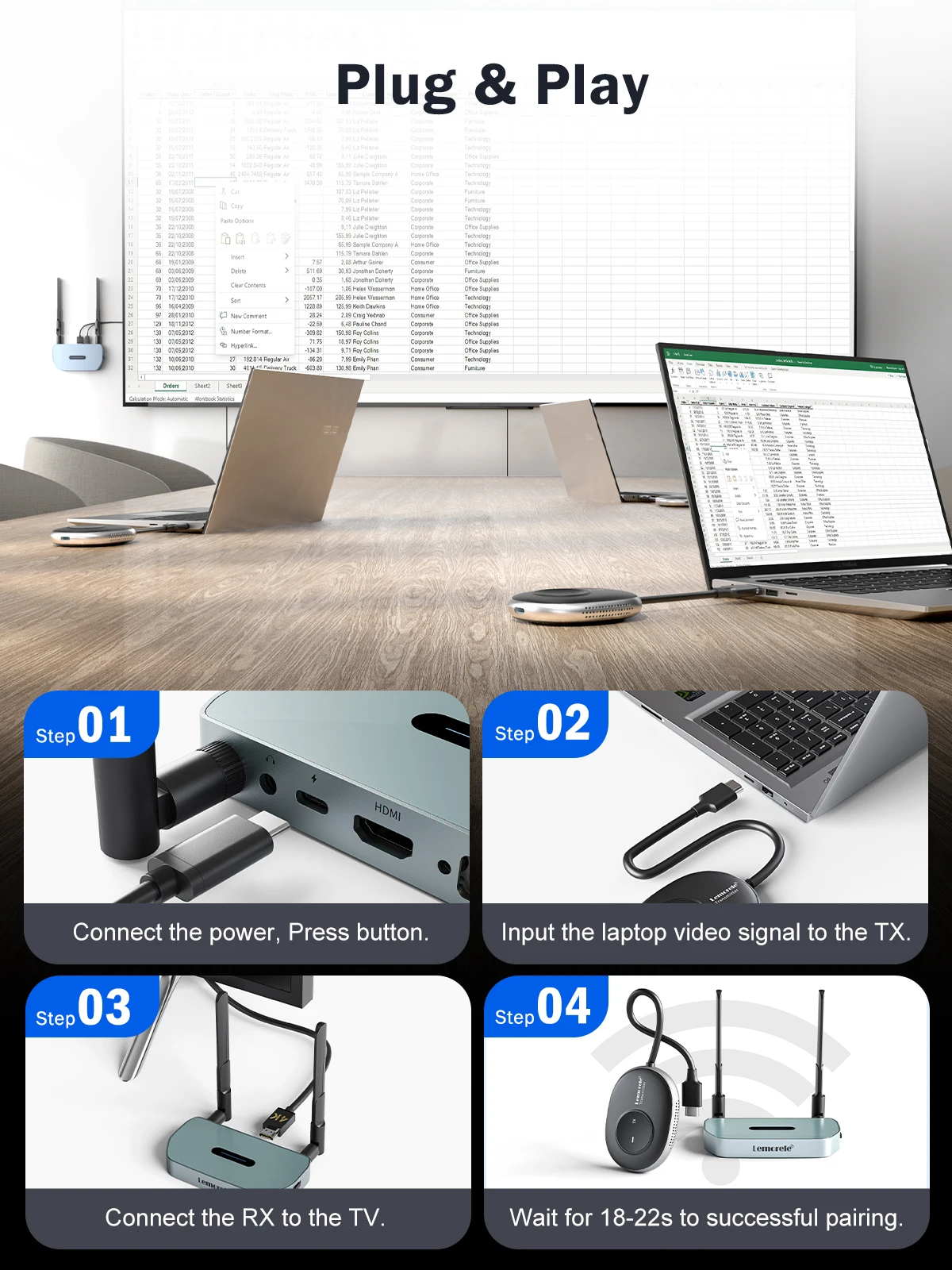 Transmetteur HDMI Sans Fil - Marmitek WHE1-1080p Full HD - Portée De 50