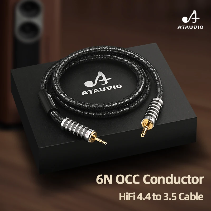 Premium ATAUDIO HiFi Silver Audio Cable - High-Fidelity Sound Transfer for Balanced Audio Devices