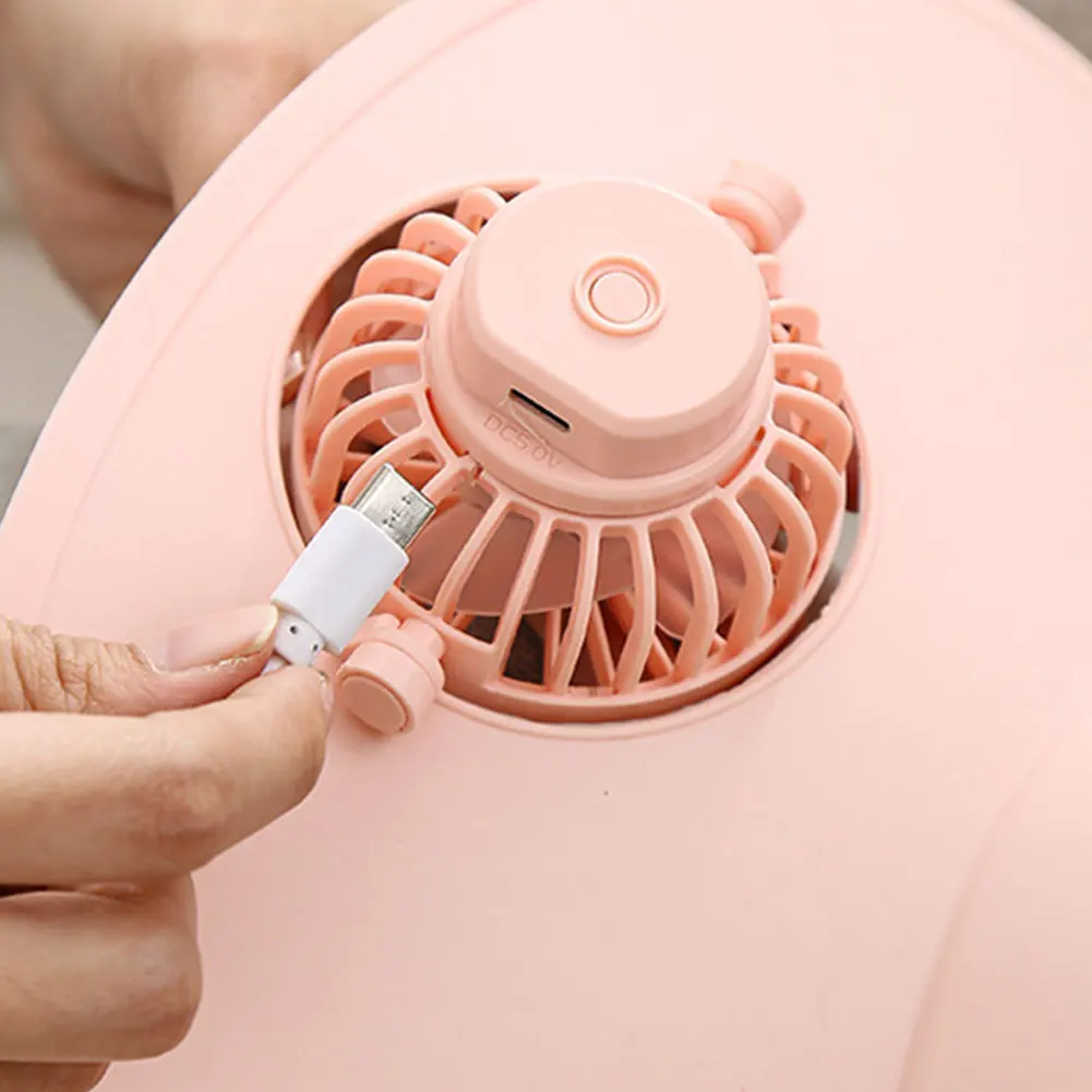 USB Charging Peaked Cap Fan Rotatable Sun Protection Hat Fan 3 Wind Speed Cooling Fan Hat Wide Brim for Women/Men/Children