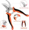 8 Piece Garden Tools Set with Non Slip Ergonomic Handle, Heavy Duty Gardening Kit with Storage Bag for Women and Men, Orange