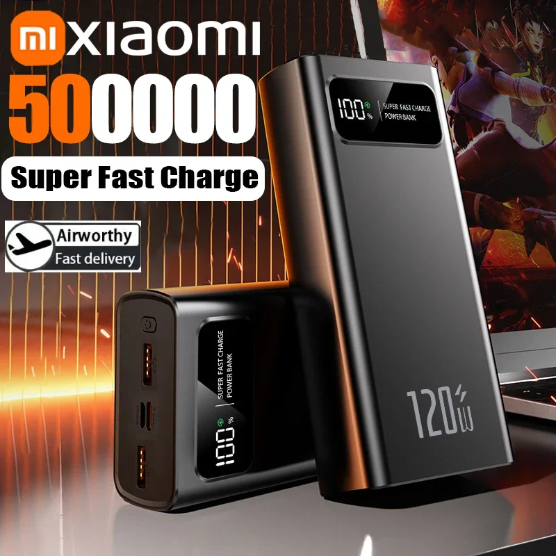Xiaomi 200000mAh LED affichage numérique batterie externe haute capacité 120W charge Super rapide batterie externe Portable pour IPhone nouveau