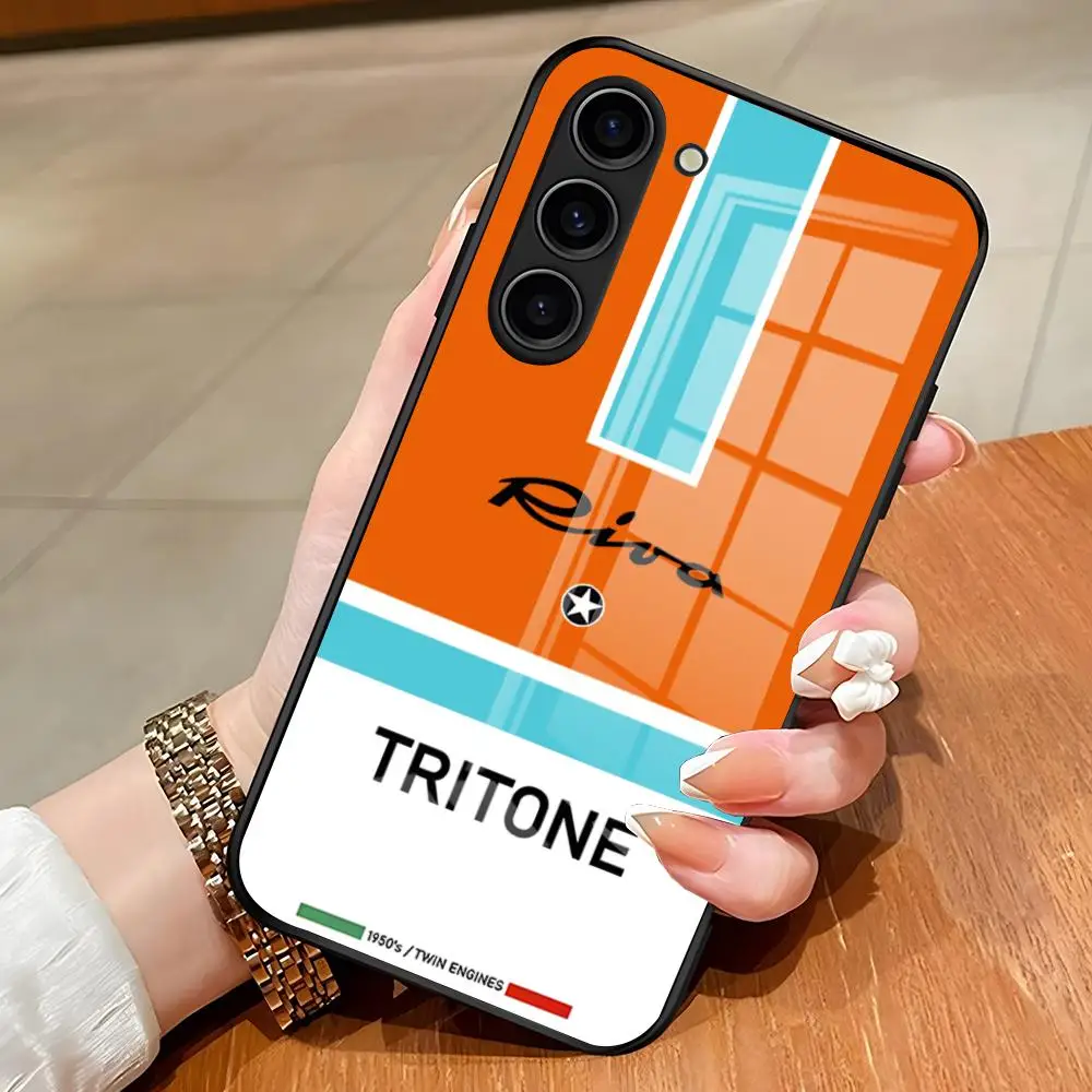 Luxurious R-RIVA Yacht Brand Glass Phone Case