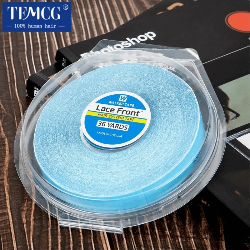 3Yards 12Yards 36Yards Blue Strong Lace Front Support Walker Tape Per Parrucca Parrucchino Double Sided Nastro Adesivo Per Parrucca Impermeabile
