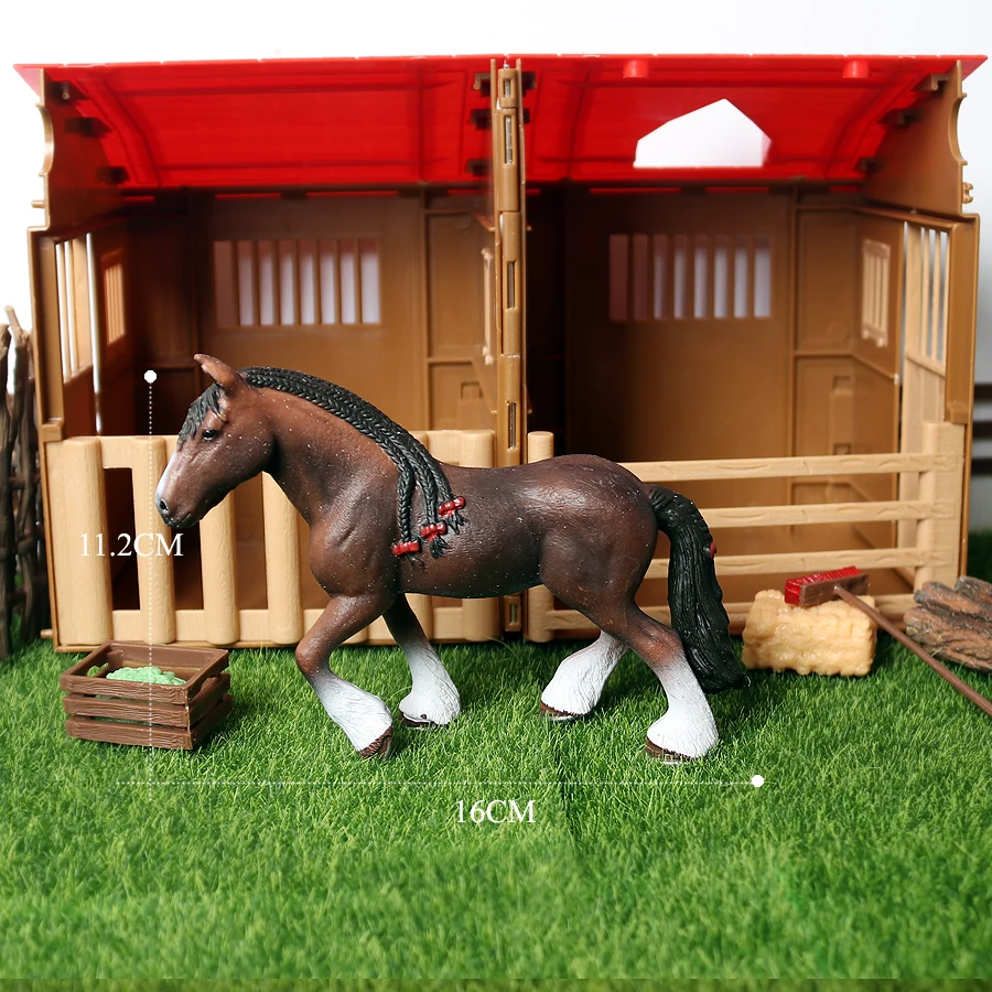 Large Realistic Horse Figurine with Detailed Textures – Farm Animal Toy & Party Decoration