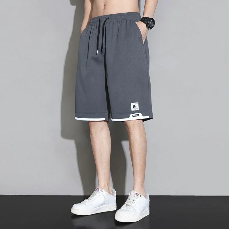 thumbnail image 1 of Pantalones cortos para hombre, bermudas largas con cordón ajustable, diseño informal, básico, negro, con gráficos, ofertas especiales, tallas grandes, a la moda, finos, a granel, 1 of 5