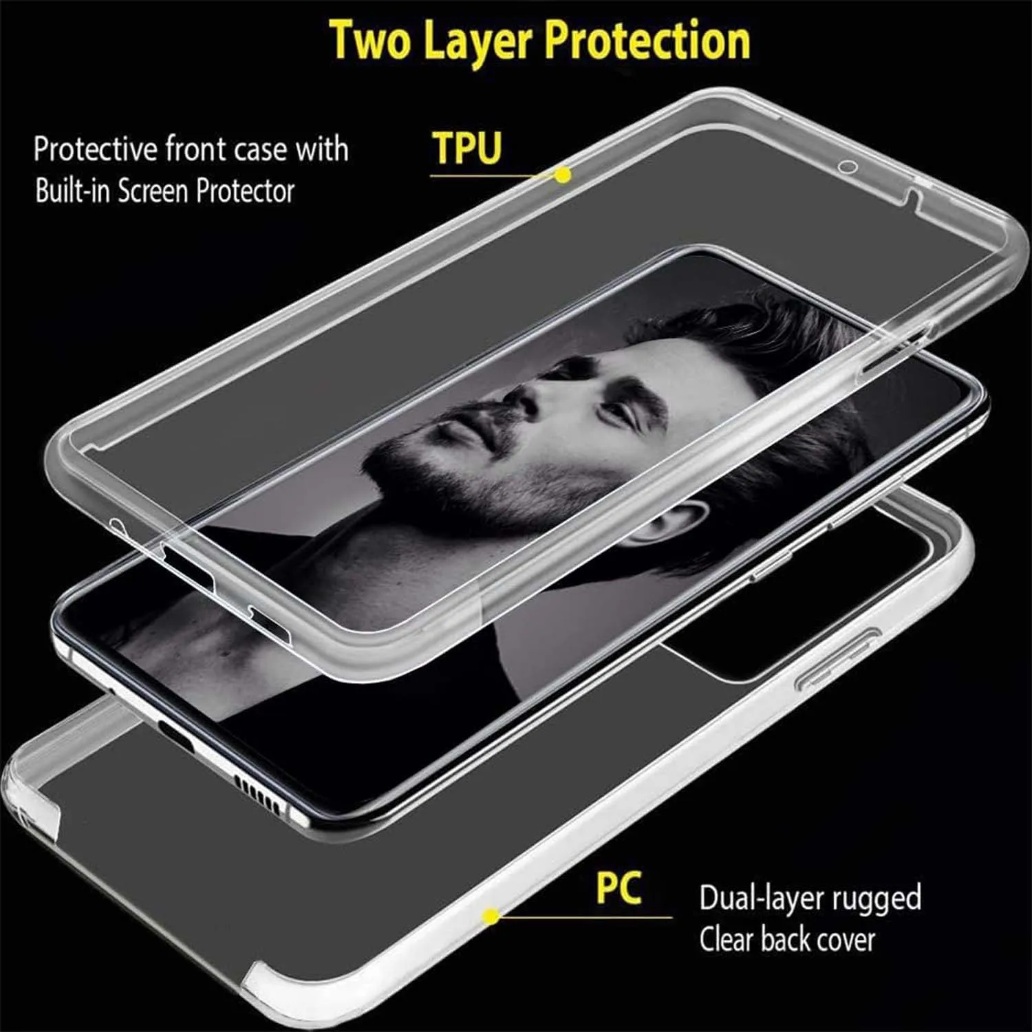 Cover Cristallina Per Xiaomi Redmi Note 12 Pro 4G - Custodia Ibrida TPU+PC Antiurto Grigio - 2