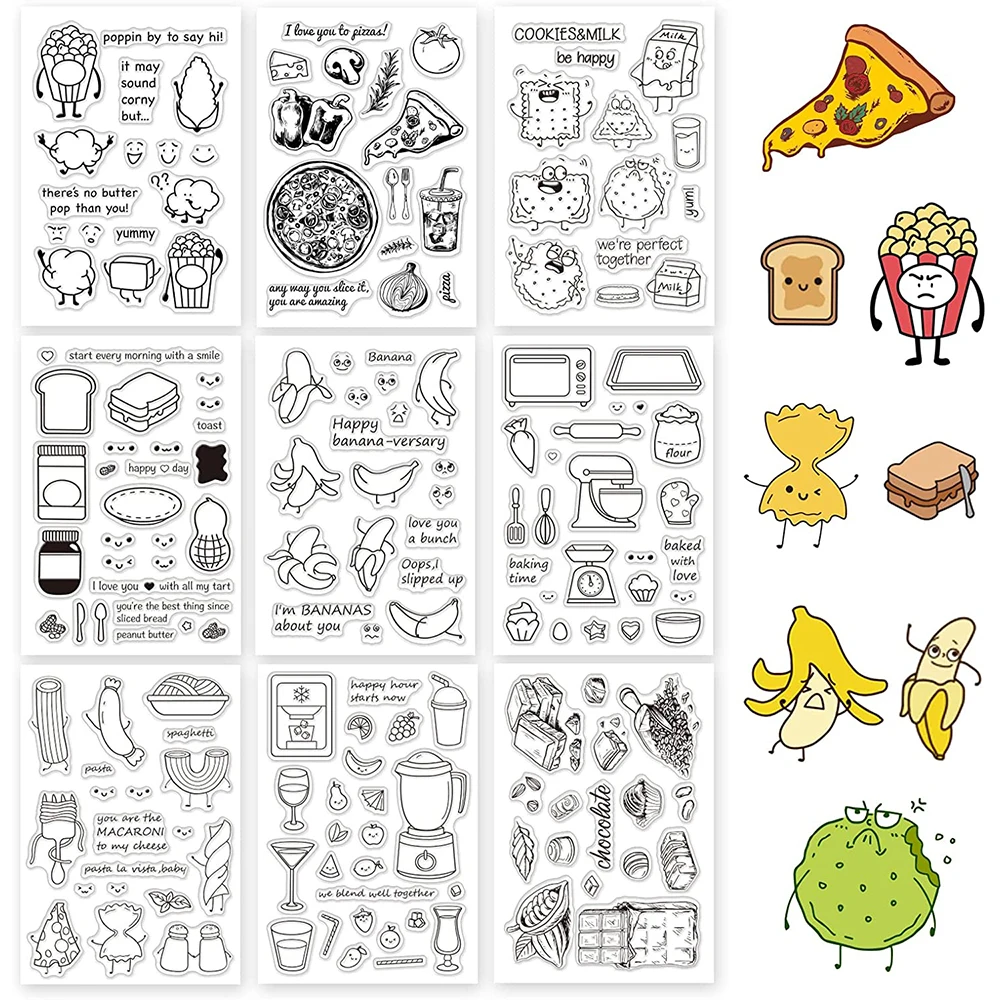 Clear Stamps Card Making Food, Silicone Stamps Seal