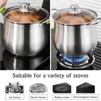 Marmite à soupe en acier inoxydable, cuisinière à induction domestique, spécial pour grande capacité, marmite à viande, Leurs oût de poulet, marmite chaude 6
