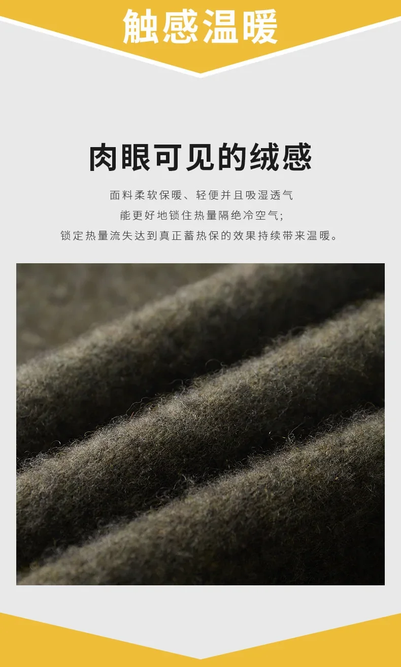 Description Picture 5 of item100% Class A Cashmere Men's Cardigan Autumn/Winter Thickened Sweater Casual Business Half High Neck Jacket Warm Long Sleeve Coat