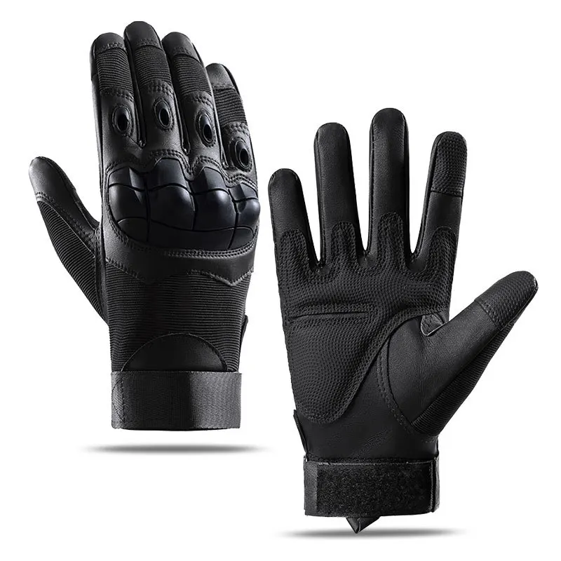 Waterproof Leather Combat Tactical Gloves, Thermal Touch Screen, Full Finger, Fleece, Warm, Custom, Outdoor Sports, Winter