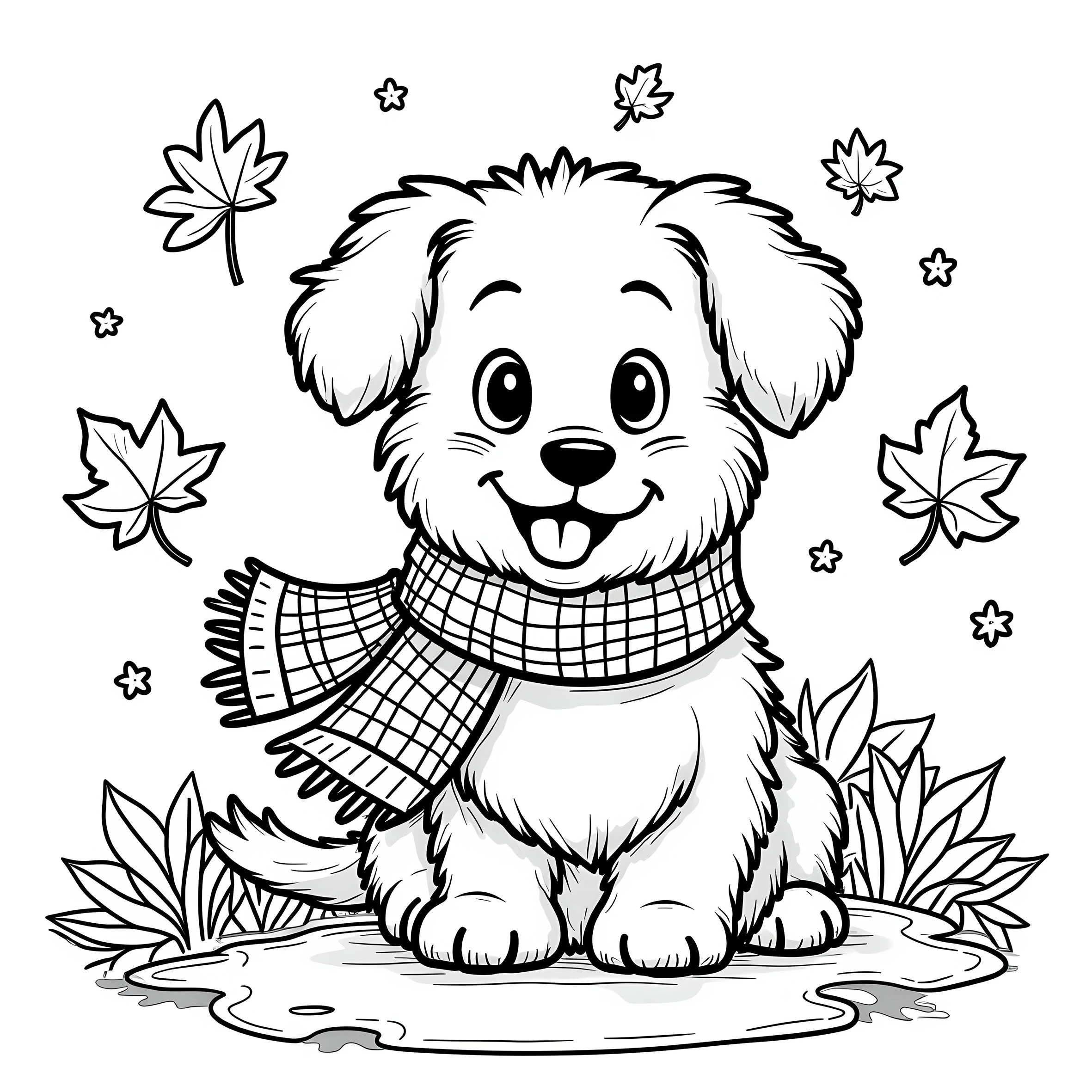 CUTE DOGS Bold-easy Patterns Coloring Book for Adults Cute Drawing Book Perfect Gift for Party and Birthday 5