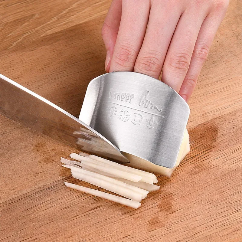 Finger Protector Stainless Steel Tool Finger Guard Safety Cut Vegetables Thumb Shield Kitchen Tools Kitchen Accessories Gadgets