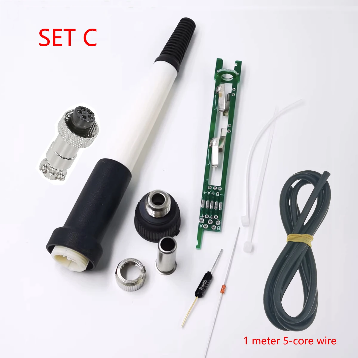 T12-907WhiteHandleforT12-OLED/LEDDigitalElectricSolderingStationWith4/5pinAviationPlugDIYHandleAccessories-AliExpress1420