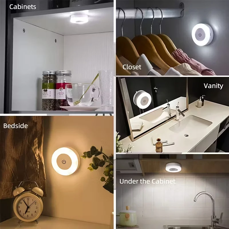 Energy Saving Led Touch Sensor Night Lights USB Rechargeable Magnetic thumbnail 8