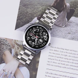 Elegant Skeleton Gentleman Wristwatch - Original Black Gift for Men, Free Shipping, Personalized Souvenir (Silver case C2)