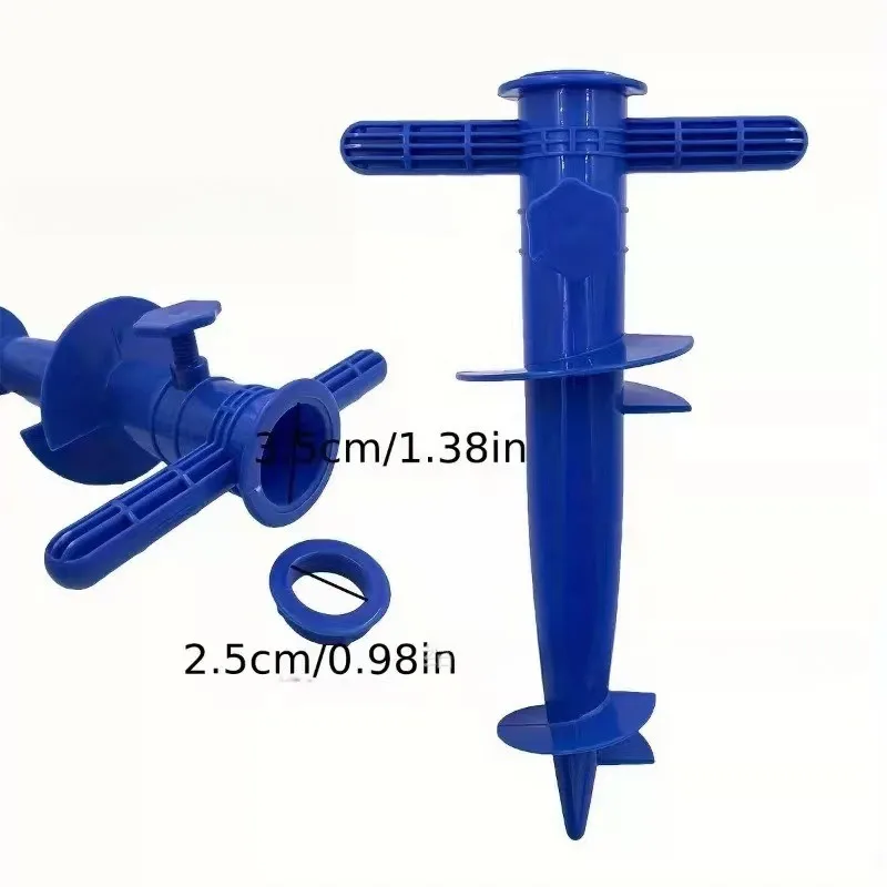 Beach Ground Plug Spiral Type Adjustable Plastic Beach Umbrella Seat Fixing Tool Anchor Rack Nail Sun Umbrella Accessories Umbrella Base Umbrella Holder Umbrella Replacement Parts