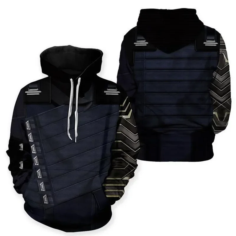 thumbnail image 1 of Sudadera con capucha de manga larga con estampado 3D de Soldado de invierno para hombre, sudadera con capucha de superhéroe, chaqueta de cosplay, ropa de primavera y otoño, 1 of 5