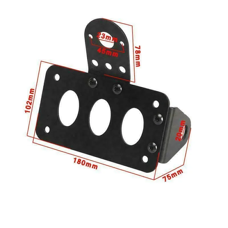 Motorcycle License Plate Holder Metal License Bracket Tail Light Holder 7/8"22mm for Harley Retro Old School Cruiser Bobber Bike license plate holder motorcycle license plate holder