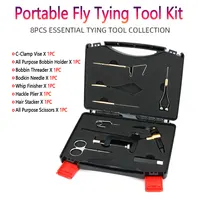 Hardened Steel C-Clamp Vise Fly Tying Tool Kit 8pc/Set 4