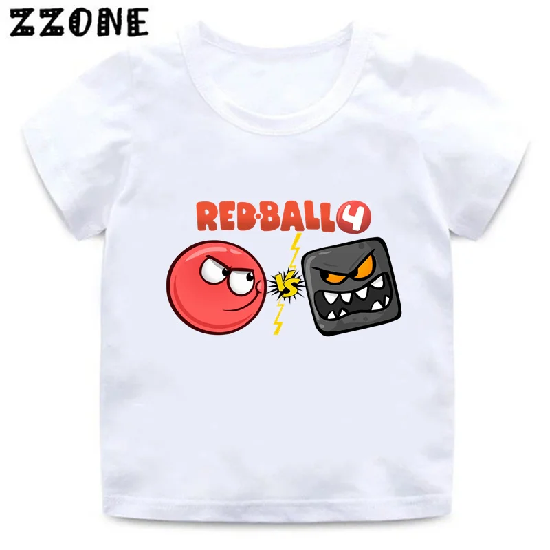 Hot Sale Red Ball 4 Print Cartoon Kids T-Shirts Funny Game Baby Girls Clothes Boys Short Sleeve T shirt Children Tops,HKP5849