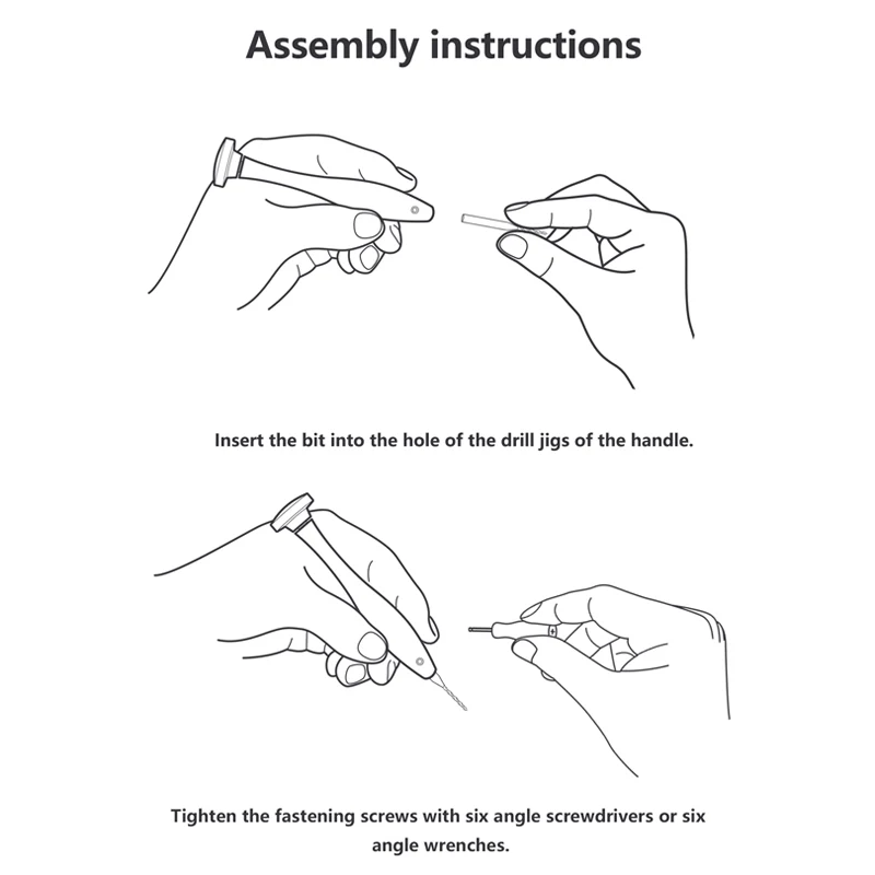 DSPIAE 모델 금속 핸드 드릴 세트, 모델 건담 드릴링 취미 모델링 도구