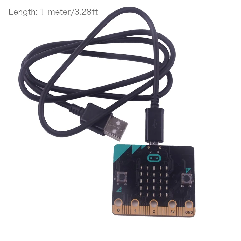 TPE 마이크로 USB 케이블 5 개, OD 3.8mm, 3.28ft, 1m 길이, 마이크로: 안드로이드 폰용 비트 마이크로 비트 보드