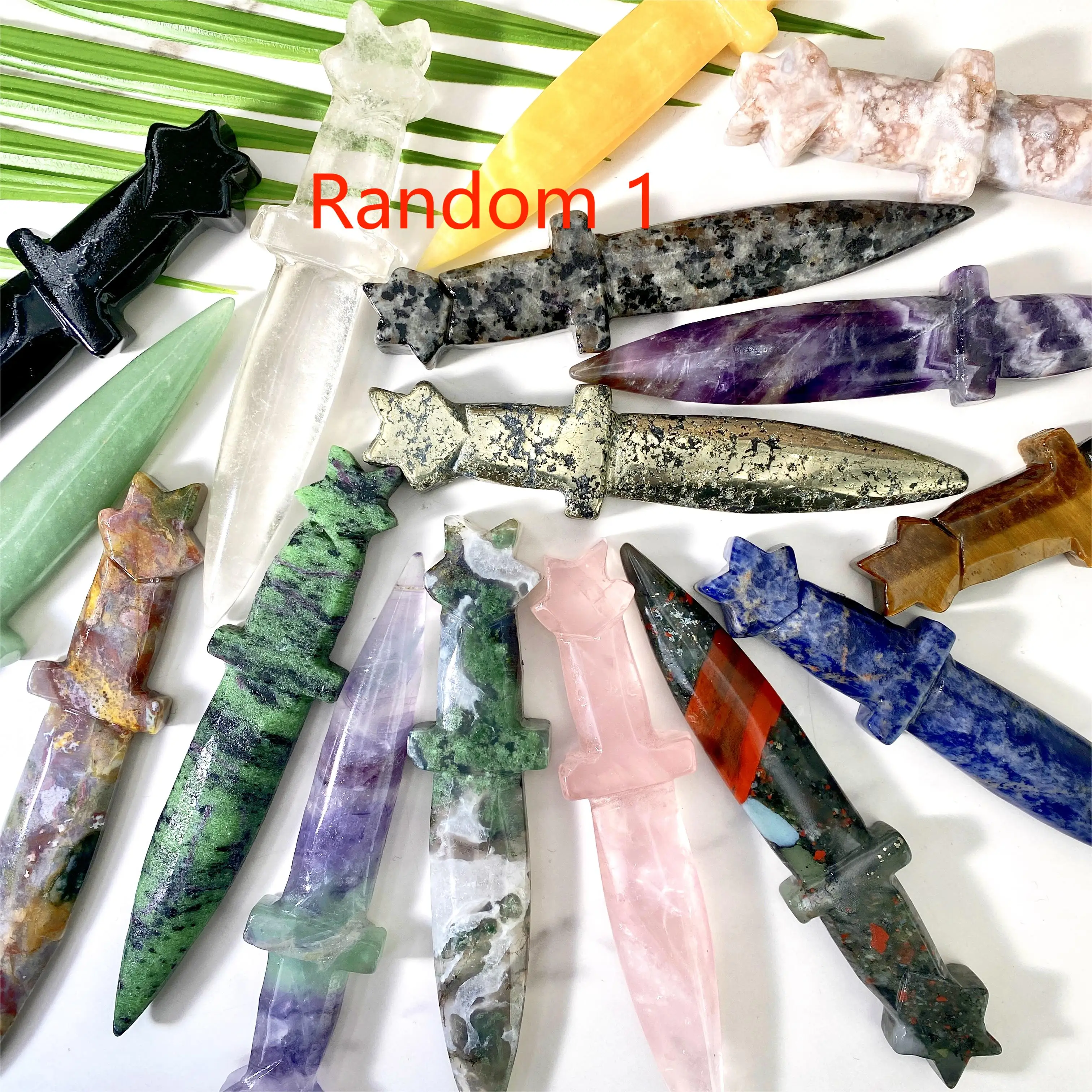 1PC High Quality Crysta Knife Natural Crystal Carving,Gemstone Jewelry,Glitter, Healing crystal, Birthday gift,Women gift