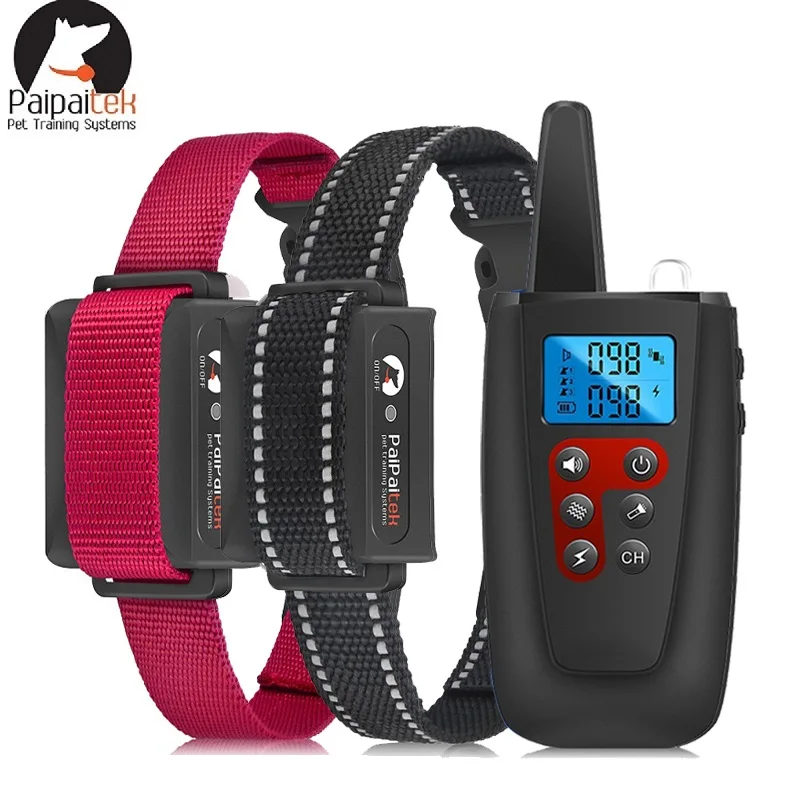 

Dog Training Collar Pet Bark Control Electric Dog Training Collar With Remote Electric 1100yd Range Waterproof Rechargeable Hot!