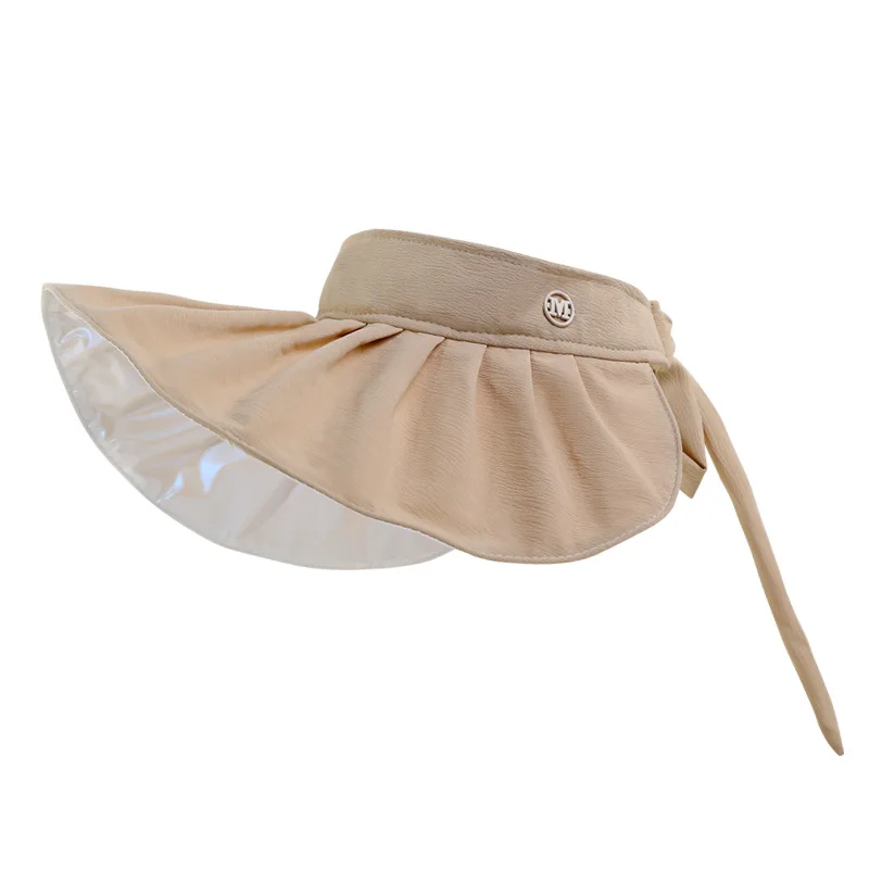 Free Shipping Empty Top Sun Hat Female Summer Hair Band Sun Hat Large Edge Face Sunscreen Shell Sun Hat Hiking Cap