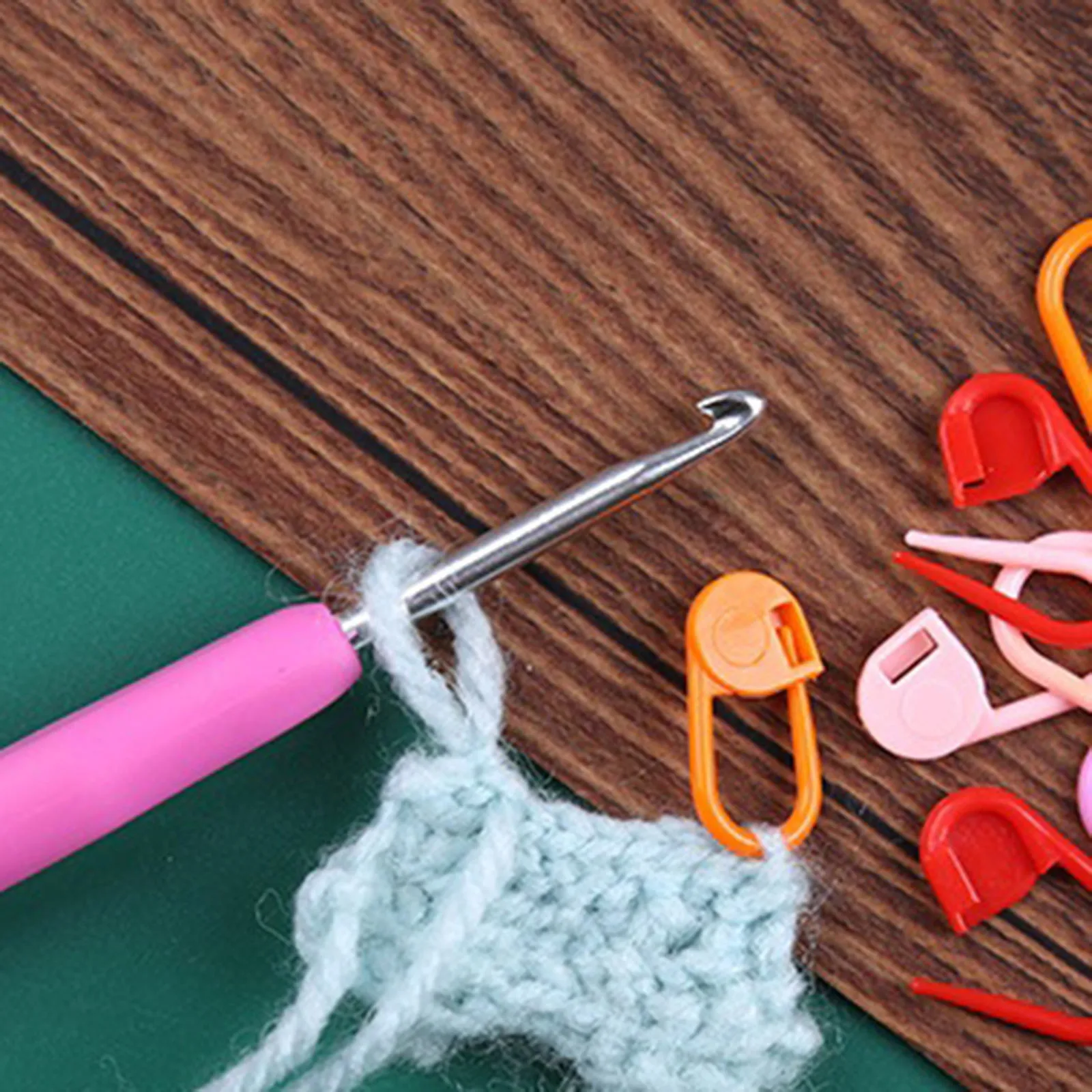 Knitting Supplies 104pcs Knitting Counter Crochet Locking Markers Needle Clip Pin For Diy Sweater Scarf With 8 Grid Pack Knitting Books For Kids