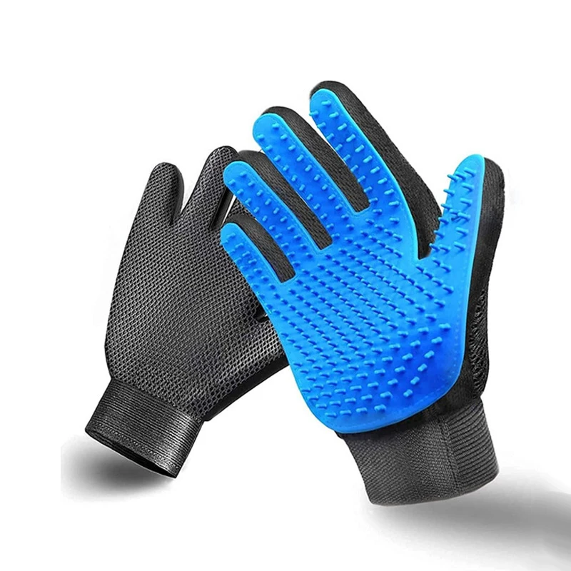 180-pin Soft TPR Pet Hair Removal Gloves Bath Cat Cleaning Massage Brush Dog Sticky Comb Pets GroomingSupplies