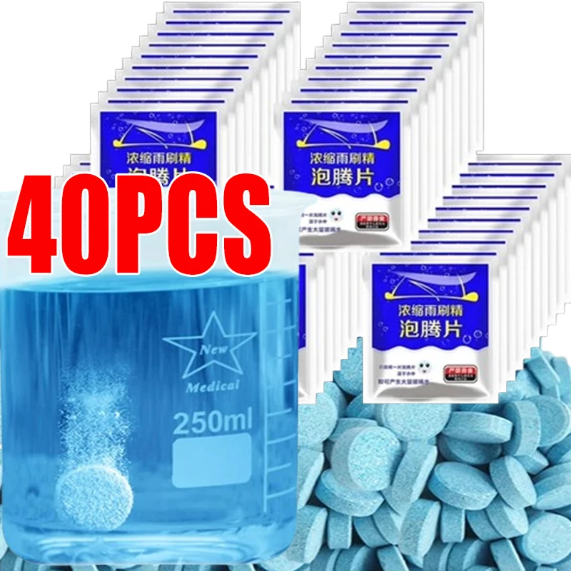 

2-40Pcs Mixed Solid Cleaner Car Windscreen Wiper Effervescent Tablets Glass Toilet Window Windshield Cleaning Auto Accessories