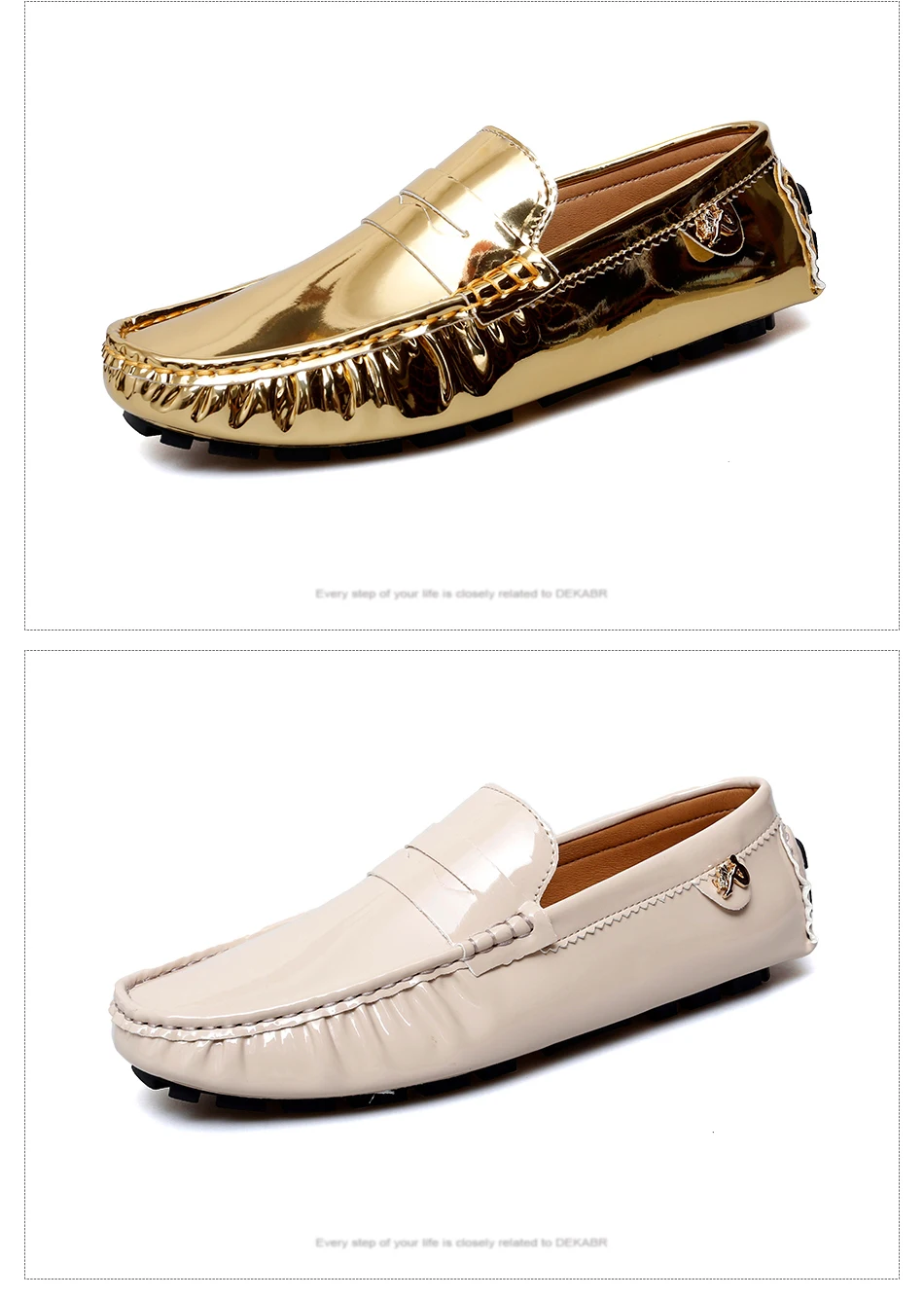 Men Casual Shoes Pu Leather Loafers Sneakers Walking Driving Flat