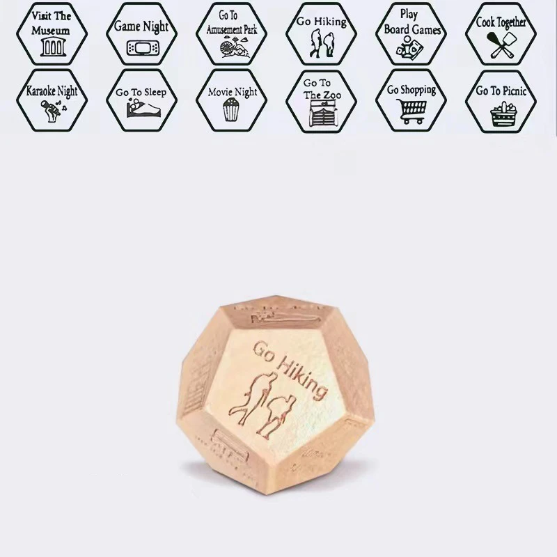 Food Decision Game Daily Life Choice Difficult Game Decision Fun Dice Wooden Birthday Christmas Gift Party 1pcs