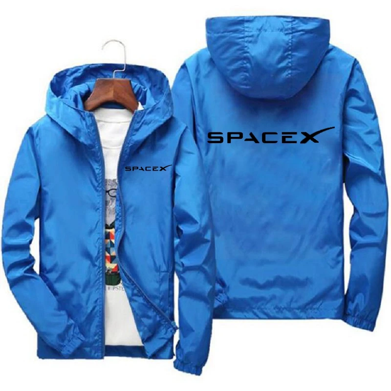 2024 Mens SpaceX Space X Logo Hoodies Printing Casual Spring and Autumn Protective Racing Suits Sport Zipper Jacket Coats
