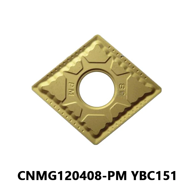 

100% Original 10pcs CNMG120408 CNMG120408-PM YBC151 Lathe Carbide Inserts Turning Tool for Steel CNC Cutting Tool CNMG 120408