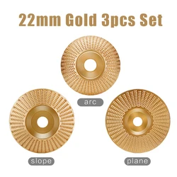 Disques abrasifs pour meuleuse d'angle, outil de sculpture sur bois, 3 pièces de 22mm 