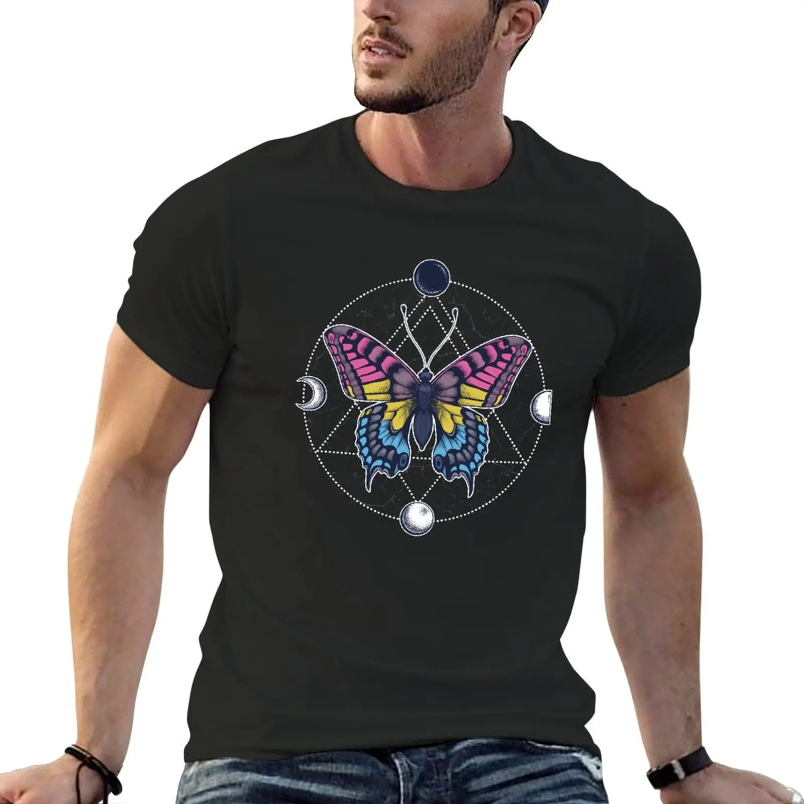 

Pansexual Butterfly T-Shirt oversized t shirts plus size tops Short sleeve tee funny t shirts for men