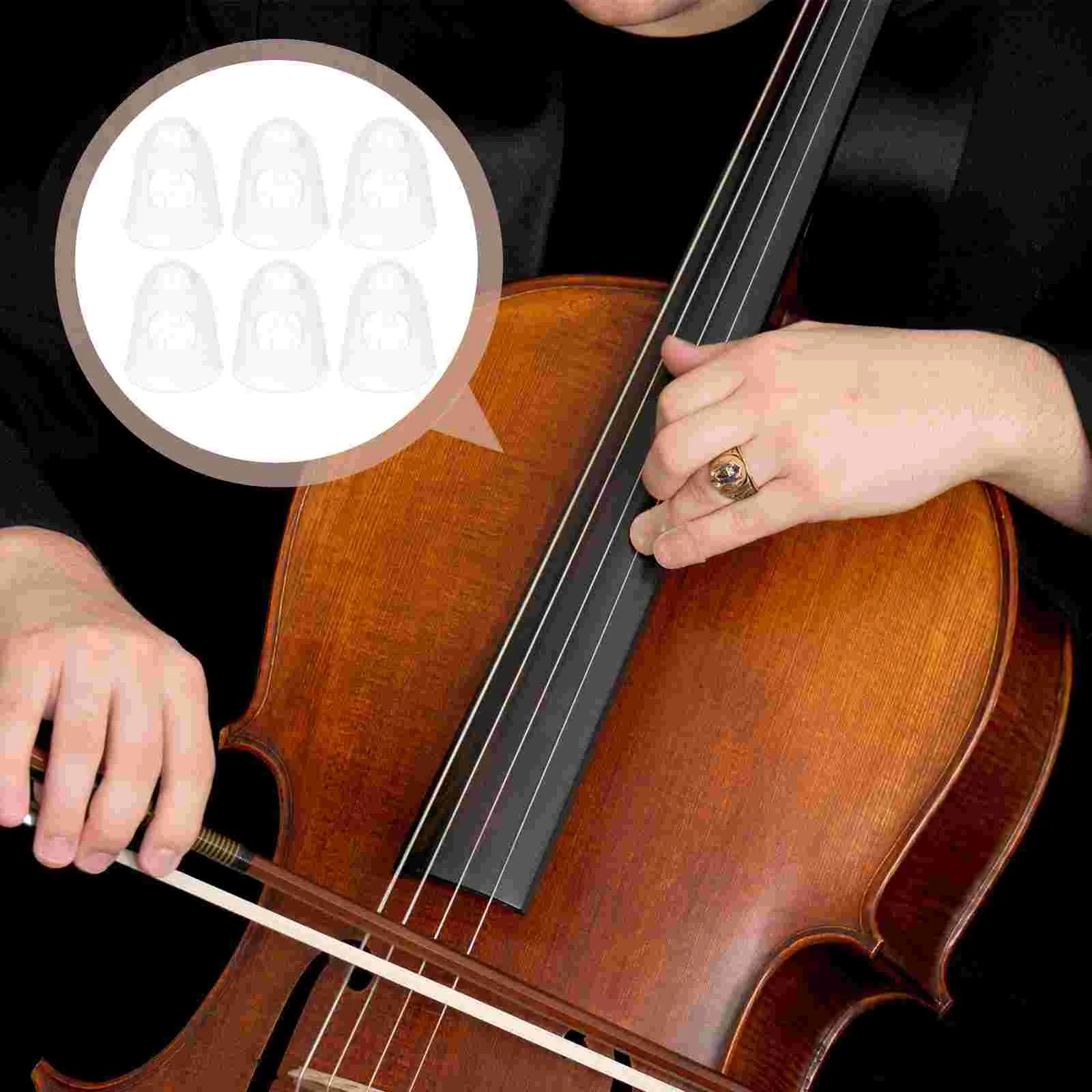 

40 PCS Finger Guards for Guitar Fingertip Protectors Silicone Sleeve Hat Protective Case