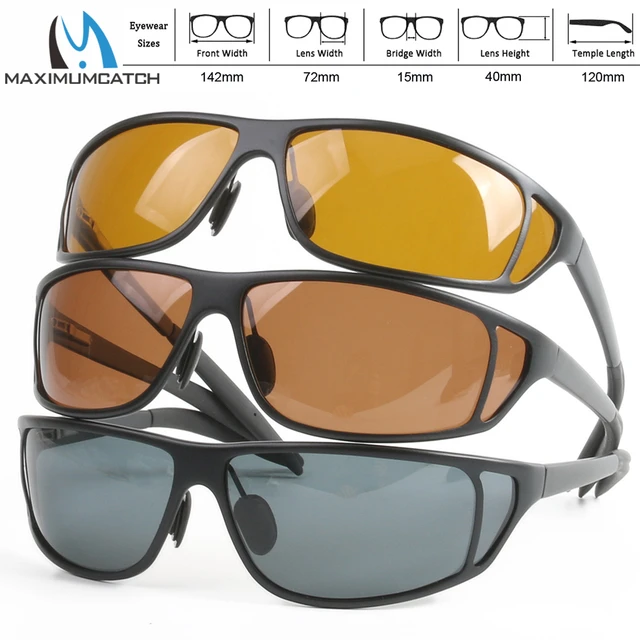 Maximumcatch gafas de sol polarizadas para pesca con marco de Metal de titanio, marrón, amarillo y gris a elegir, UV400 _ - AliExpress Mobile