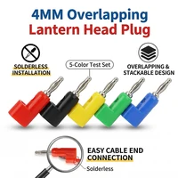 40pcs/4mm  L shape Banana Jack Plug Socket - Adaptor Electrical Connecting bending  for Binding Post Test Terminal Connector 1