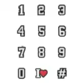 12pcs Number